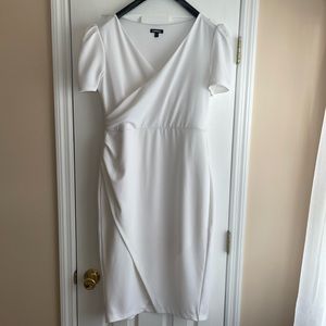 Express Puff Sleeve Wrap Front Sheath